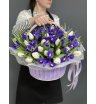 Композиция в корзине «Корзина весна с ирисами и тюльпанами» 4