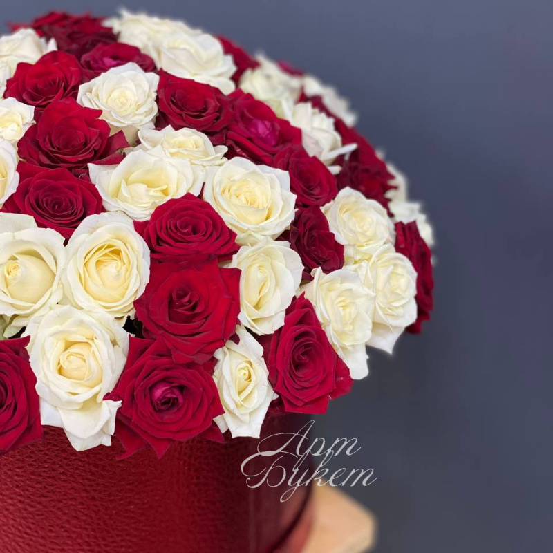 Букет красных роз «Коробка роз » 1
